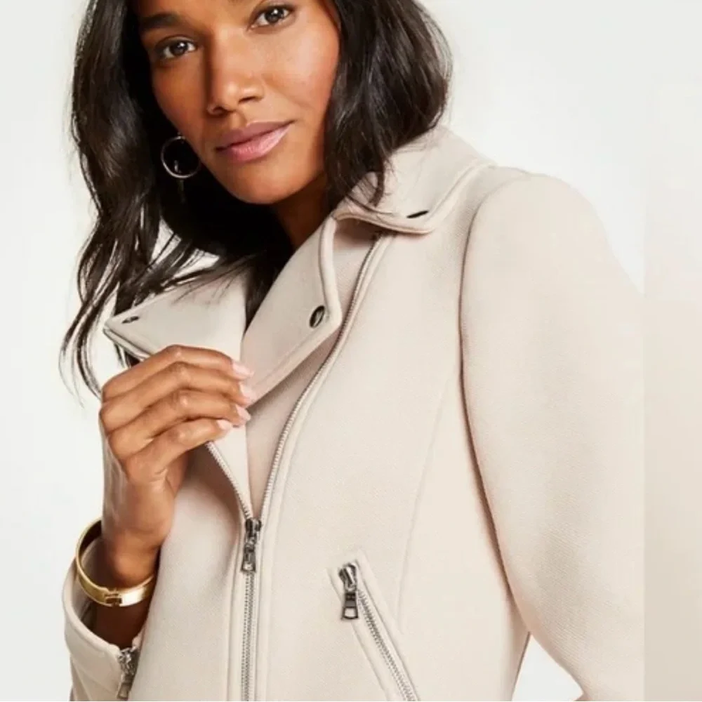 Ann Taylor Blush Moto Jacket - Picture 2 of 9